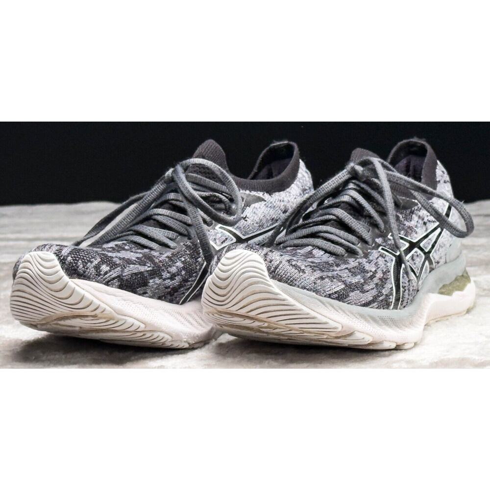 ASICS Gel Nimbus 23 Gray Black Knit Running Shoes Sneakers Womens Size 9.5 - Picture 12 of 16